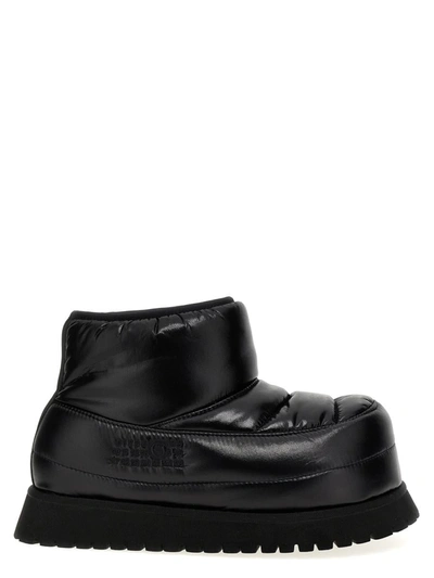 Shop Mm6 Maison Margiela Padded Ankle Boots In Black