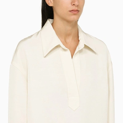 Shop Khaite Cream Viscose Mini Dress Women In White
