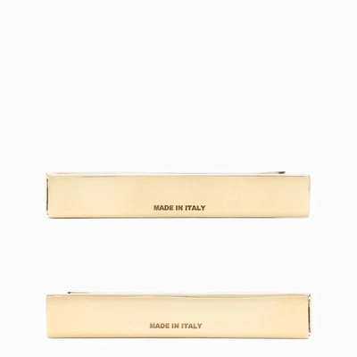 Shop Miu Miu Set Of Gold/cypress Hair Clips Women In Pink