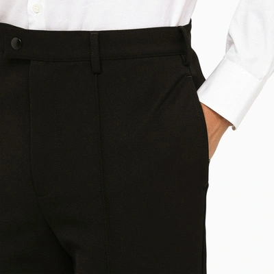 Shop Prada Classic Black Regular Trousers Men
