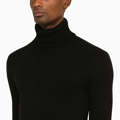 Shop Saint Laurent Black Turtleneck Pullover Men