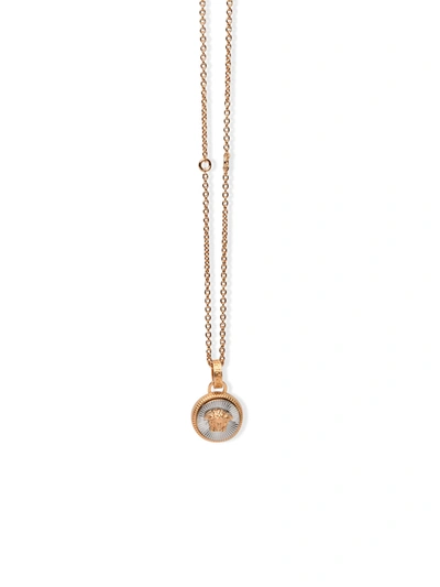 Shop Versace Woman  Medusa Gold Brass Necklace