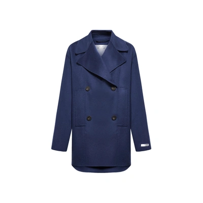Shop Sportmax Nausica Cashmere Coat In Blue