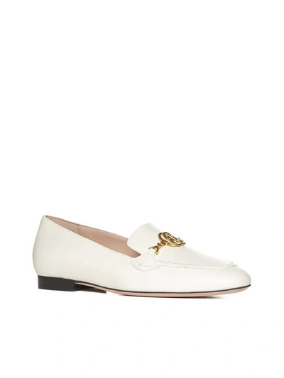 Shop Bally Flat Shoes In Bone 15 50