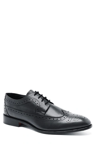 Shop Anthony Veer Regan Wingtip Derby In Black