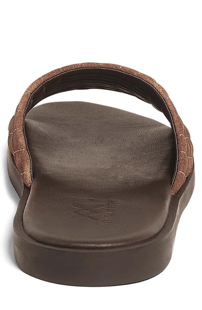 Anthony Veer Men's Miami Suede Comfort Slip On Slides In Brown