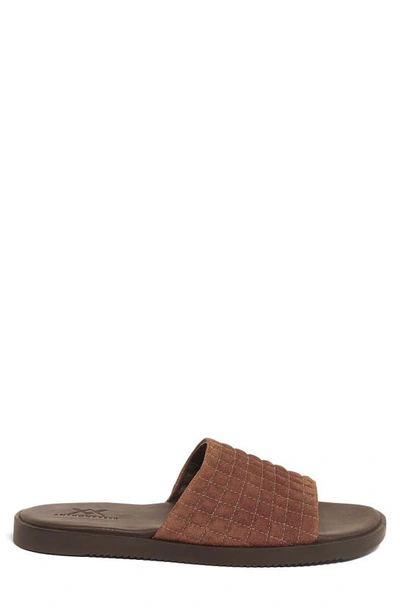 Anthony Veer Men's Miami Suede Comfort Slip On Slides In Brown