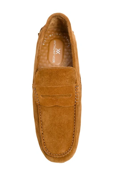 Anthony Veer Men's Cruise Driver Slip-on Leather Loafers In Tan