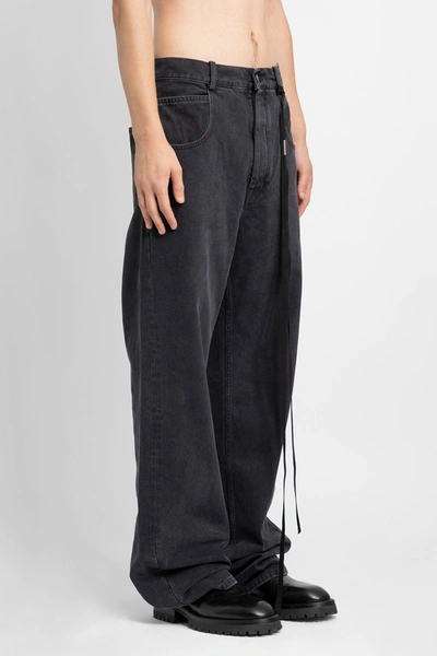 Ann Demeulemeester Man Black Jeans In Black