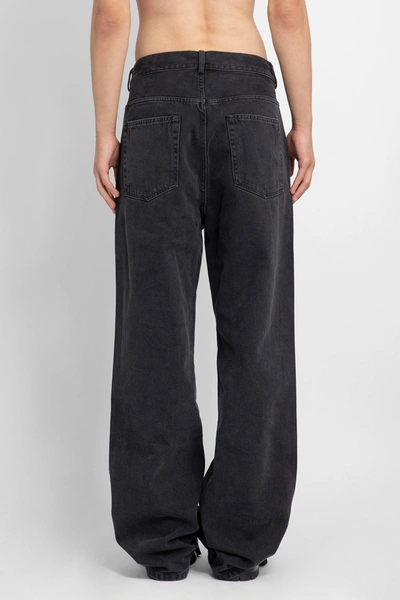 Ann Demeulemeester Man Black Jeans In Black