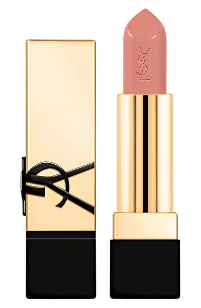 Shop Saint Laurent Rouge Pur Couture Caring Satin Lipstick With Ceramides In Nude Decollete
