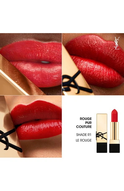 Shop Saint Laurent Rouge Pur Couture Caring Satin Lipstick With Ceramides In Le Rouge