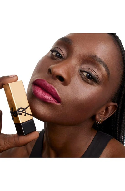Shop Saint Laurent Rouge Pur Couture Caring Satin Lipstick With Ceramides In Pink Muse