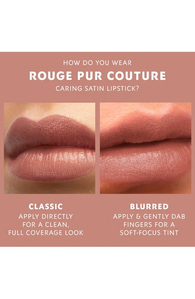 Shop Saint Laurent Rouge Pur Couture Caring Satin Lipstick With Ceramides In Nude Decollete
