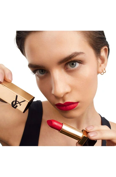 Shop Saint Laurent Rouge Pur Couture Caring Satin Lipstick With Ceramides In Rouge Paradoxe