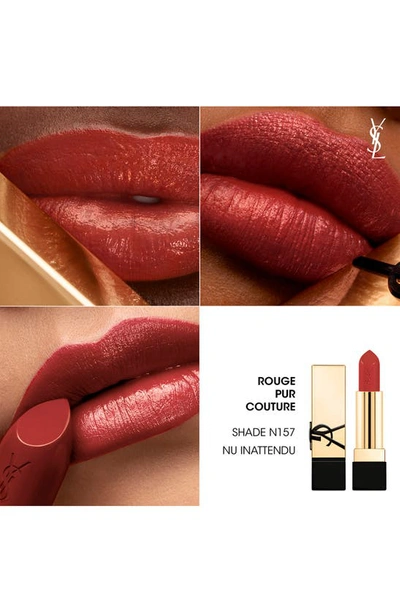 Shop Saint Laurent Rouge Pur Couture Caring Satin Lipstick With Ceramides In Nu Inatendu