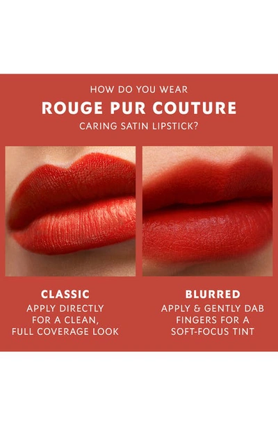 Shop Saint Laurent Rouge Pur Couture Caring Satin Lipstick With Ceramides In Orange Muse