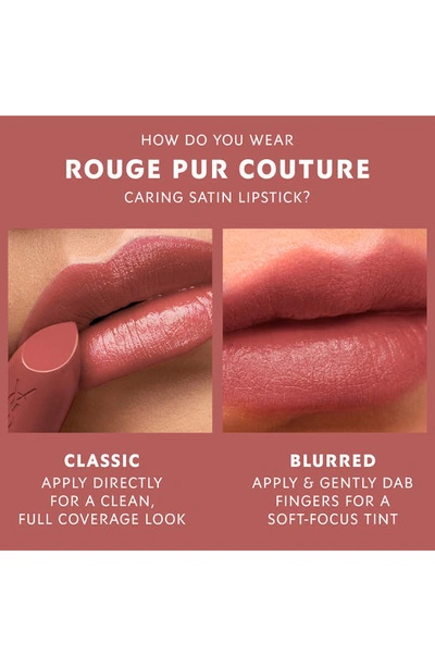 Shop Saint Laurent Rouge Pur Couture Caring Satin Lipstick With Ceramides In Blouse Nu