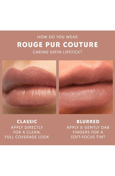 Shop Saint Laurent Rouge Pur Couture Caring Satin Lipstick With Ceramides In Beige Trench
