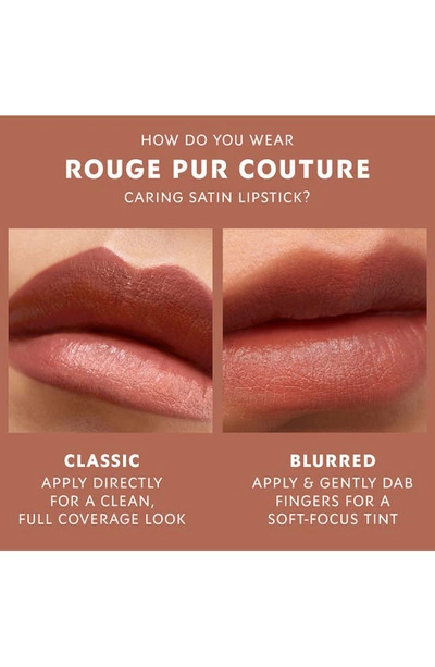 Shop Saint Laurent Rouge Pur Couture Caring Satin Lipstick With Ceramides In Nude Muse