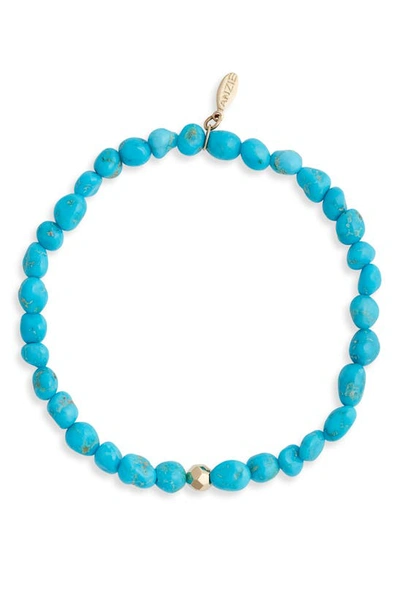 Shop Anzie Boheme Sleeping Beauty Turquoise Beaded Stretch Bracelet In Blue