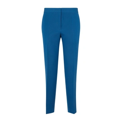 Shop Jil Sander Wool Trouser Pants In Blue