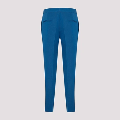Shop Jil Sander Wool Trouser Pants In Blue