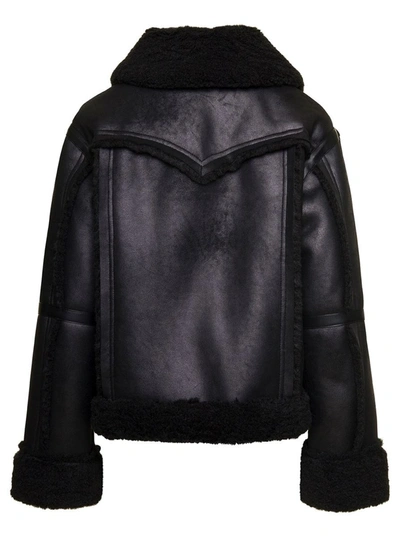 Shop Stand Studio Lessie Eco Shearling In Black