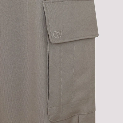 Shop Off-white Emb Drill Cargo Pants In Nude &amp; Neutrals