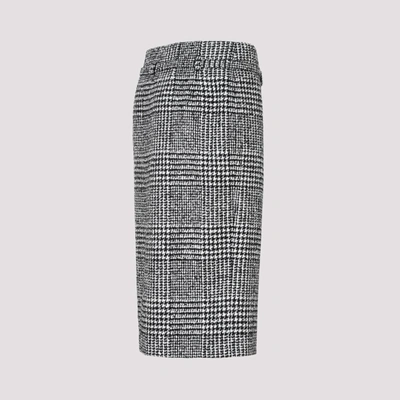 Shop Tom Ford Pince Of Wales Skirt In White