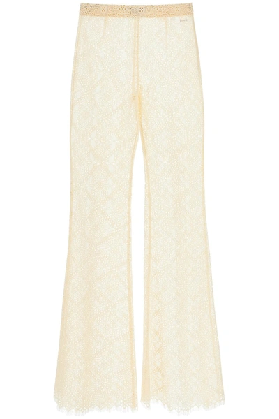 Shop Dsquared2 Super Flared Lace Pants In White