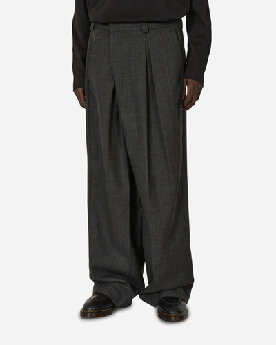 Shop Acne Studios Tailored Wool Blend Wrap Trousers Grey In Black