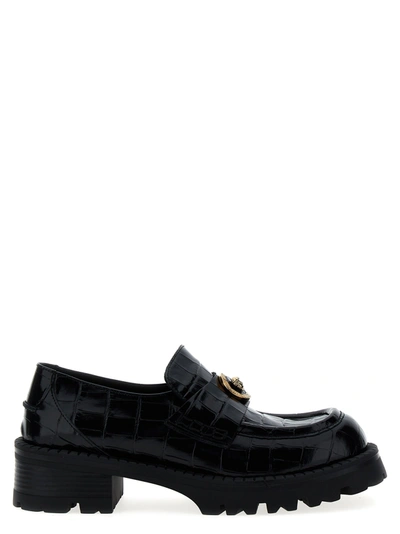 Shop Versace Vagabond Loafers Black