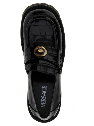 Shop Versace Vagabond Loafers Black