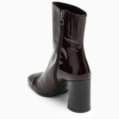 Shop Carel Paris Brown/black Patent Boot In Multicolor