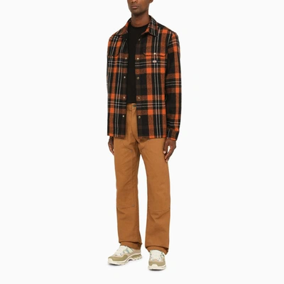 Dickies Nimmons Plaid Button-up Shirt In Orange