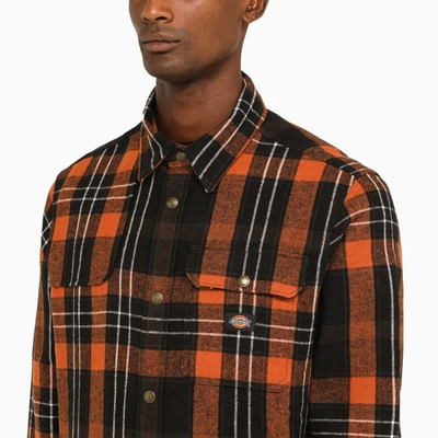 Dickies Nimmons Plaid Button-up Shirt In Orange