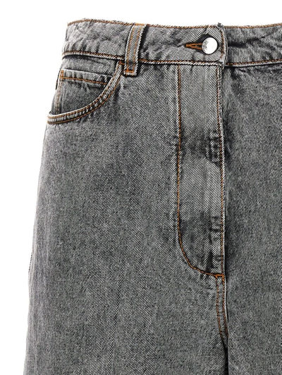 Shop Etro 'pegaso' Jeans In Gray