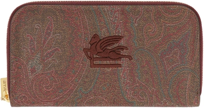 Etro Pegaso Paisley Wallet In Multicolor