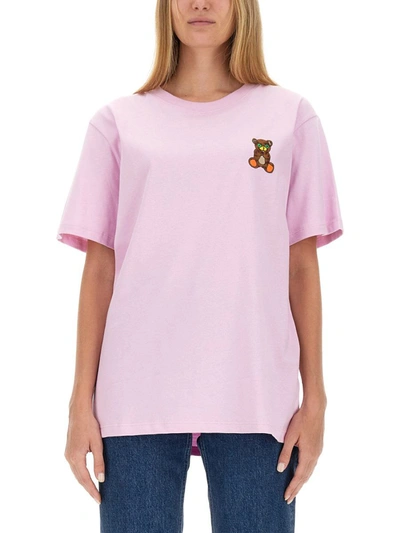 Shop Barrow T-shirt With Logo Unisex In Pink