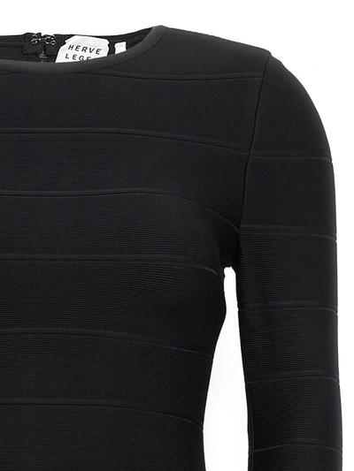 Shop Herve Leger Hervé Léger 'icon' Dress In Black
