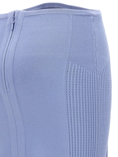 Shop Herve Leger Hervé Léger 'mix' Skirt In Blue