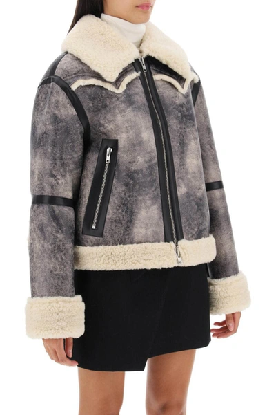 Shop Stand Studio 'lessie' Faux Shearling Jacket In Multicolor