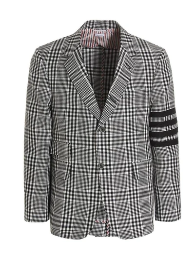 Shop Thom Browne '4bar' Blazer Jacket In White/black