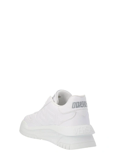Shop Versace 'odissea Greca' Sneakers In White
