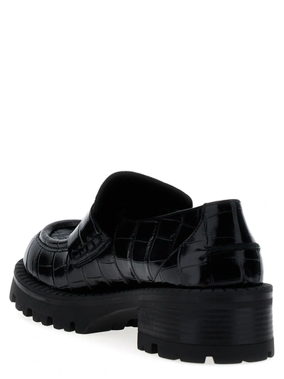Shop Versace 'vagabond' Loafers In Black