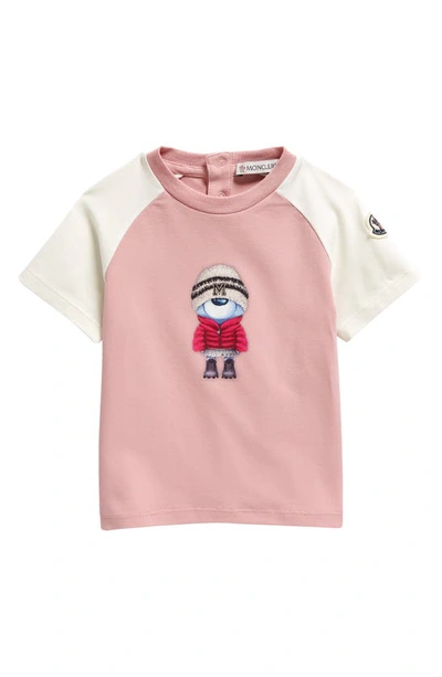 Shop Moncler Kids' Bear Graphic T-shirt In Red