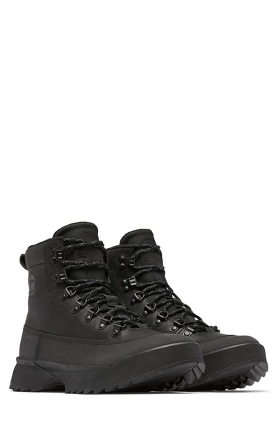 Shop Sorel Scout 87 Pro Waterproof Hiking Boot In Black/ Black