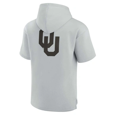 Shop Fanatics Signature Unisex  Gray Oklahoma Sooners Elements Super Soft Fleece Short Sleeve Pullover Hoo