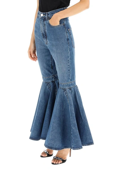 Shop Alaïa Alaia 'crinoline' Flared Jeans In Blue
